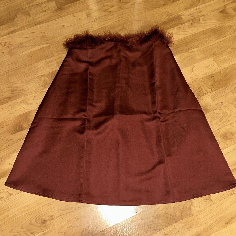 we wore what faux‎ fur strapless satin dress Size 6 - Picture 6 of 9